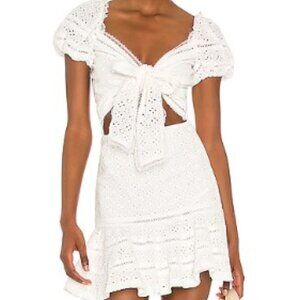 V. Chapman Praline Mini Dress in White (Size 4)
